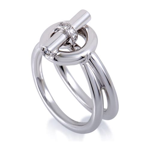 hermes womens ring|hermes 18k diamond ring.